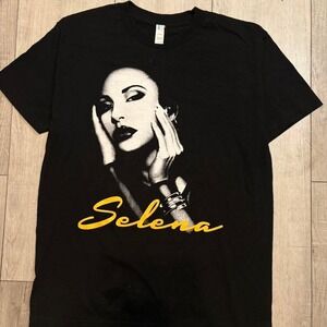 Vintage Selena black and yellow cotton tee MEN SIZE‎ L